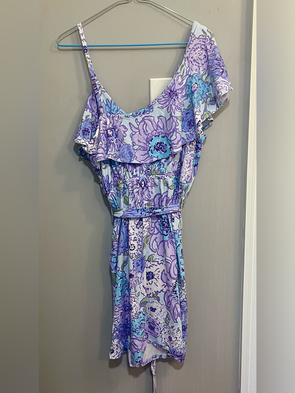 NWT Lilly Pulitzer Asher Dress Size Large Multi Let it Gogh Asymmetrical - Picture 6 of 8
